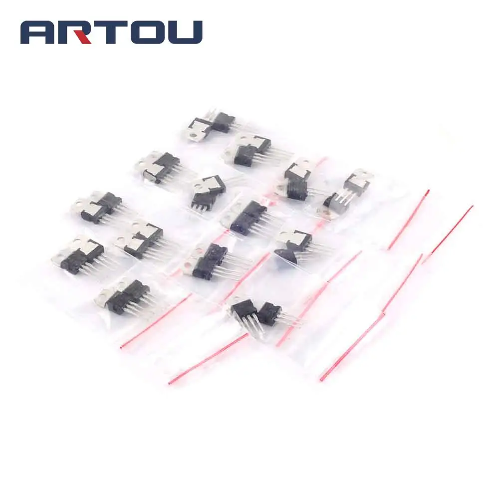 L7805,L7806,L7809,L7808,L7812,L7815,L7824,L7905,L7906,L7908,L7909,L7912,L7915,LM317,14valuesX2pcs=28pcs,Transistor Assorted Kit