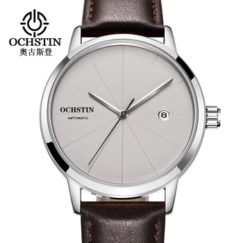 

OCHSTIN 2019 Top Brand Luxury Men Watch Date Sports Automatic Mechanical Watches Male Clock Simple Style Leather Wrist Watch