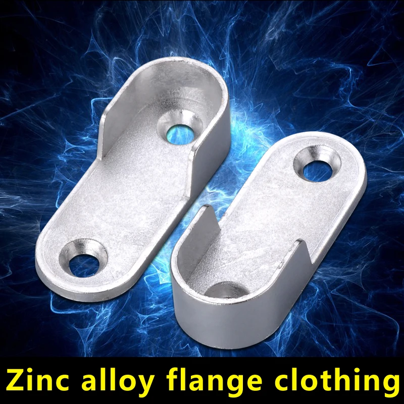 

Myhomera 2Pcs 16mm Zinc Alloy Oval Wardrobe Rail Bracket Hanging Rod End Supports Closet Tube Pipe Brackets+Screws Wall Mounted