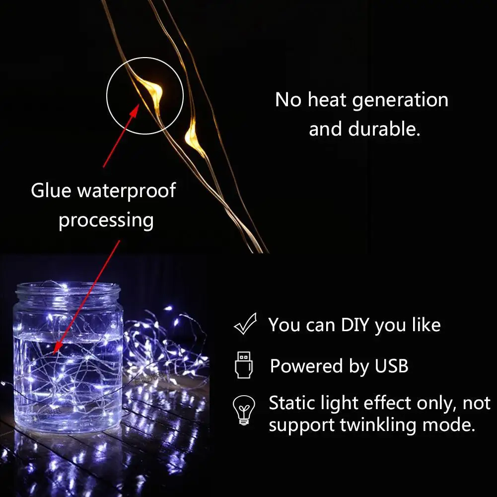 10 м 100 LED медная проволока гирлянда светодиодные сказочные огни для наружной