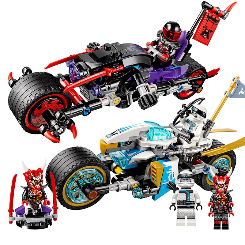 Mailackers Ninjago 06074 уличная гонка змей Ягуар 308 шт строительные блоки игрушки для детей Ninjagoing 70639 - Цвет: Дерево