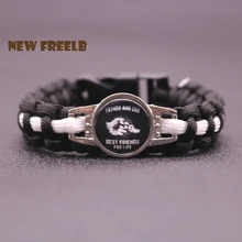 Подарок на день отца, Браслеты Для Отца и Сына, лучшие друзья на всю жизнь, браслет из Паракорда С Кулаком, любовные ювелирные изделия, индивидуальный дизайн