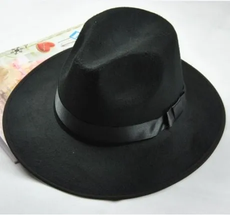 

New Michael Jackson Fedoras Women Men Wide Brim Jazz Fashion hats Dance Advertising Caps Fedoras