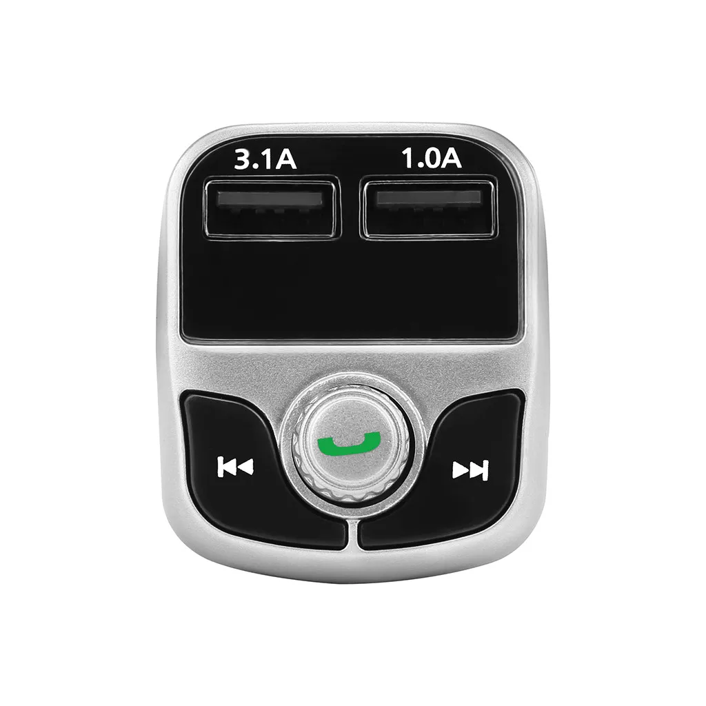 Автомобильное зарядное устройство с Bluetooth MP3FM передатчиком и двумя USB портами 5 В/2