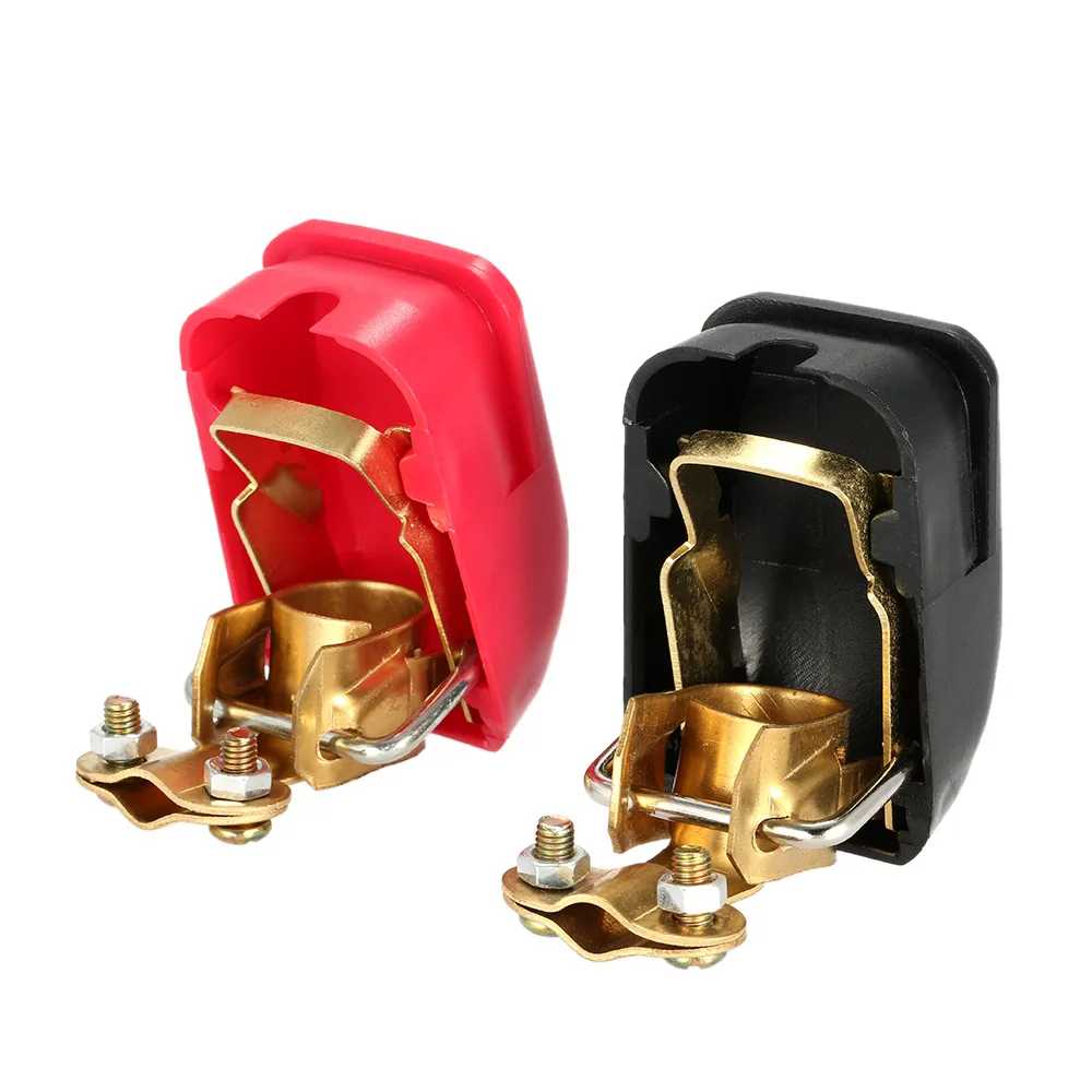 Pair 12V Quick Release Battery Terminals Clamps Connectors for Car Caravan Boat Motorhome