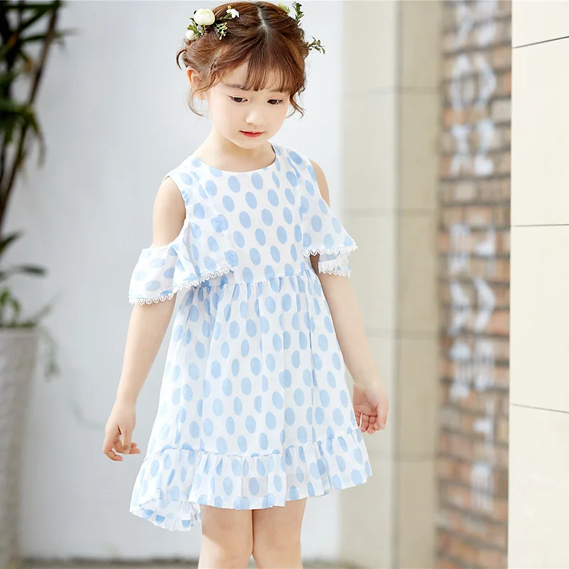 

Girls Princess Dress Clothes 2019 New Fashion Kids Summer Dress For 4 6 8 10 Years Baby Girl Clothes Dot Print Children Dress