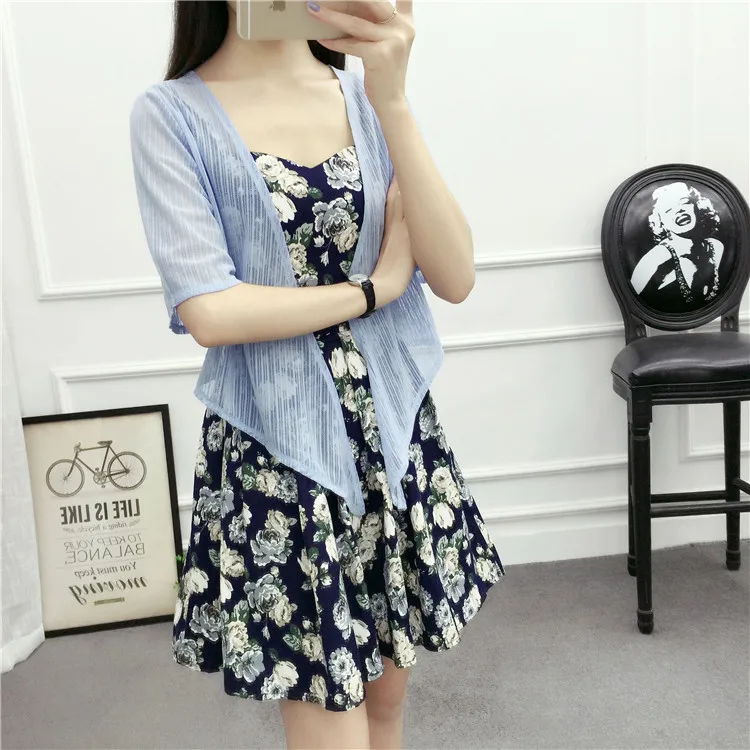 Chiffon elegante manga boleros cropped shrug xale