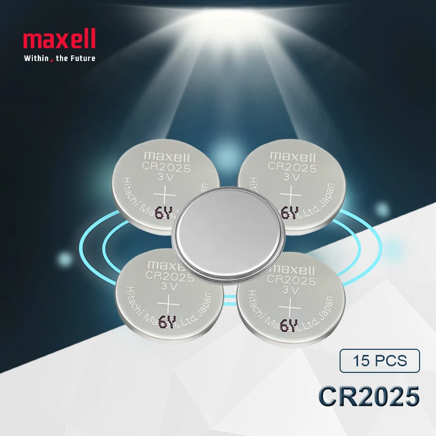 

15pc maxell Original cr2025 Button Cell Batteries cr 2025 3V Lithium Coin Battery For Watch Calculator Weight Scale