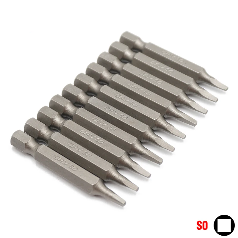 Details about   10 Generic S2 Square Screwdriver Hex Drill Bit Shank 2" Length 1/4" Hex 