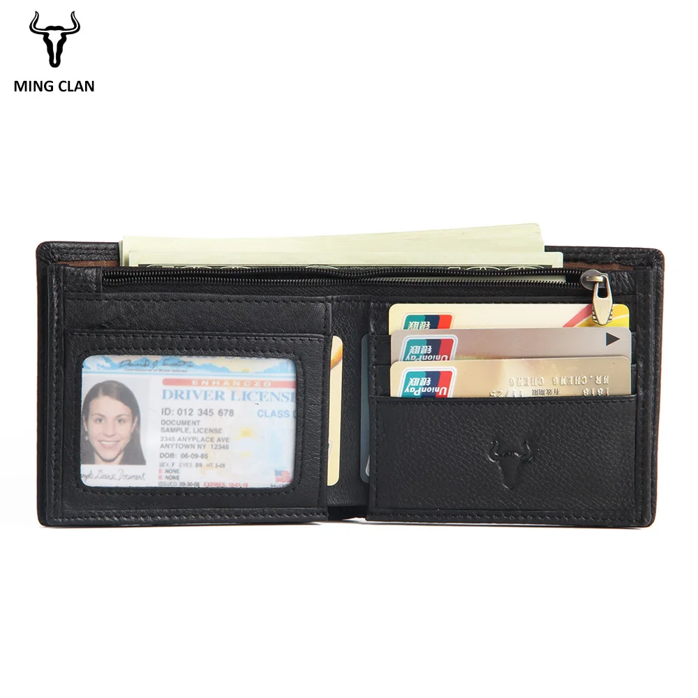 Mingclan Rfid модные короткие мужские кошельки из натуральной кожи мужской кошелек с