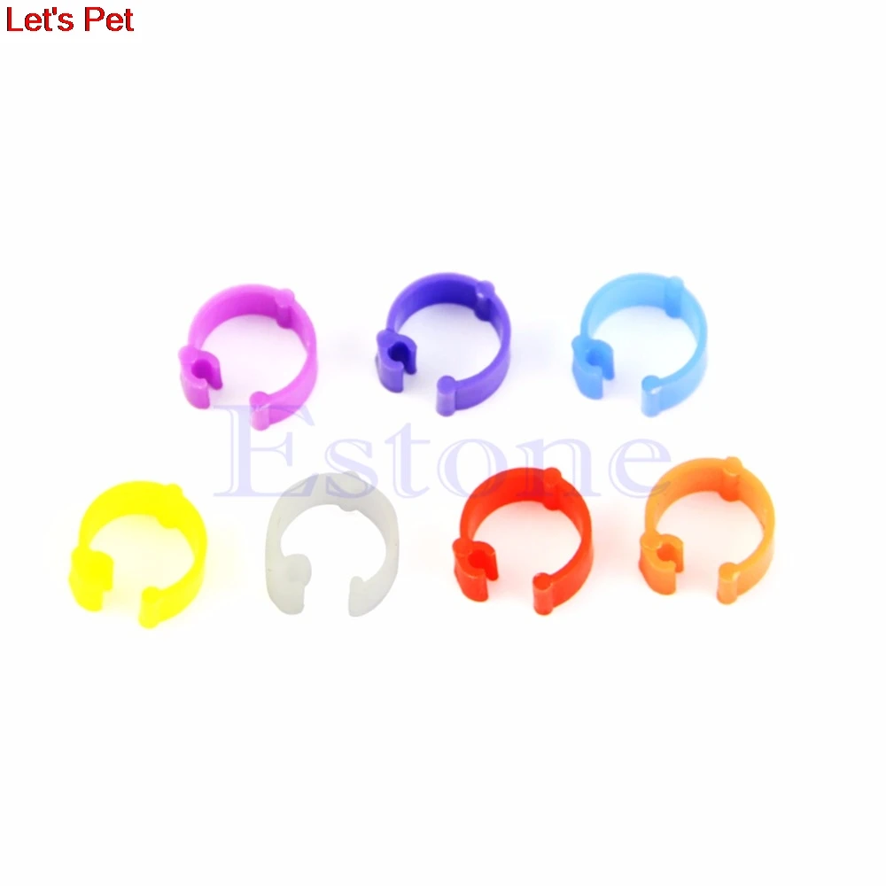 

100X Recognition ring Chicken Hen Pigeon Leg Poultry Dove Bird Chicks Duck Parrot Clip Rings Band