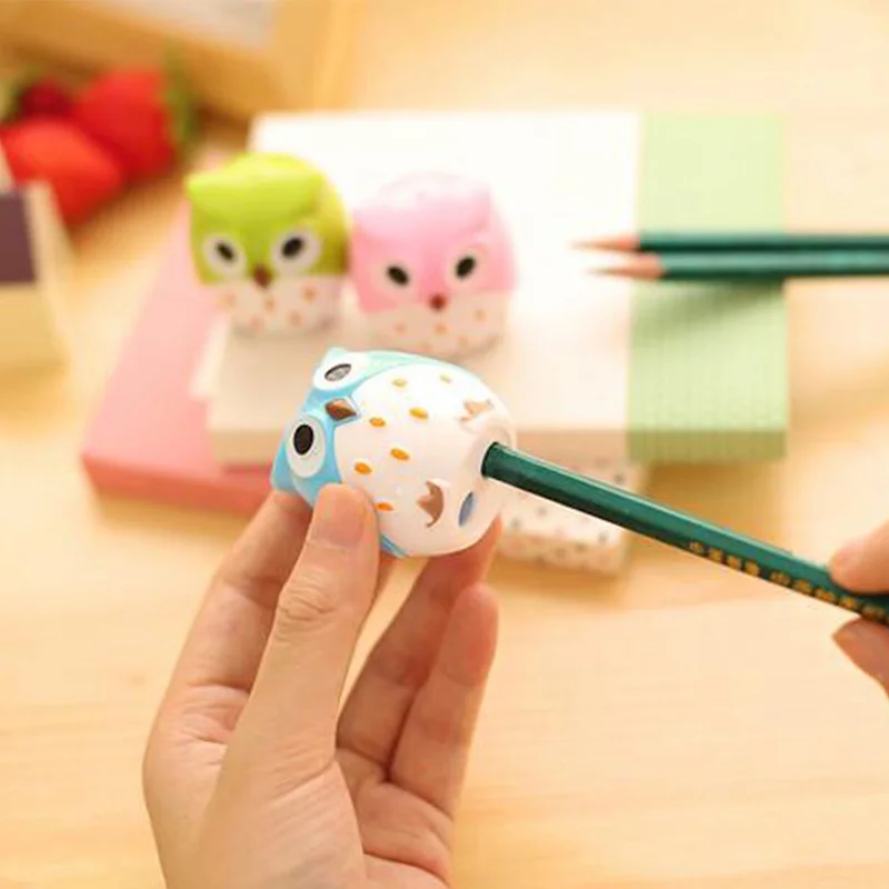 1 х kawaii Сова Пластиковая точилка для карандашей нож резки корейских канцелярских