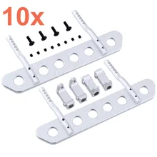 10 компл./лот металлический Алюминий сплав сторону пластины педали для 1/10 осевой SCX10 RC Рок грузовик на гусеничном ходу хип-хоп на Запчасти