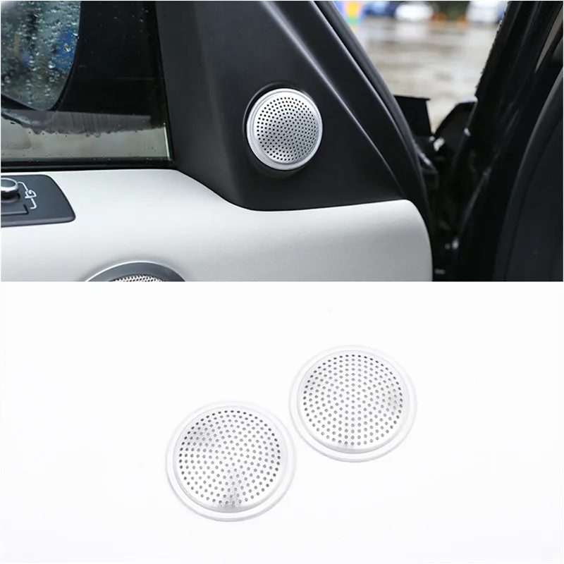 Aluminium Alloy Car Door Stereo Audio Speaker Net Cover Trim 2pcs For