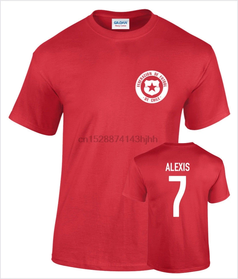 

Alexis Sanchez Chile No.7 Mens Cotton Printed Football T-Shirt