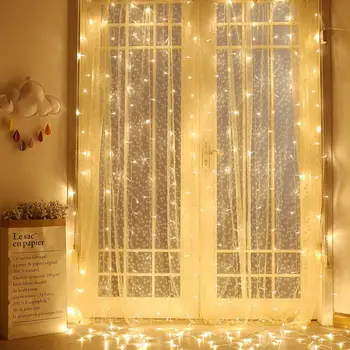 

Fairy Outdoor light Garland Night light LED Curtains String lights Christmas Celebration Holiday Wedding Party Garden Decoration