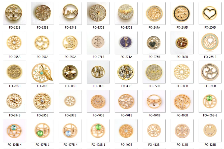 

Vinnie Design Jewelry 33mm Gold Color Moneda Coin Disc for My Coin Holder Frame Pendant 10pcs/lot Mixed Styles