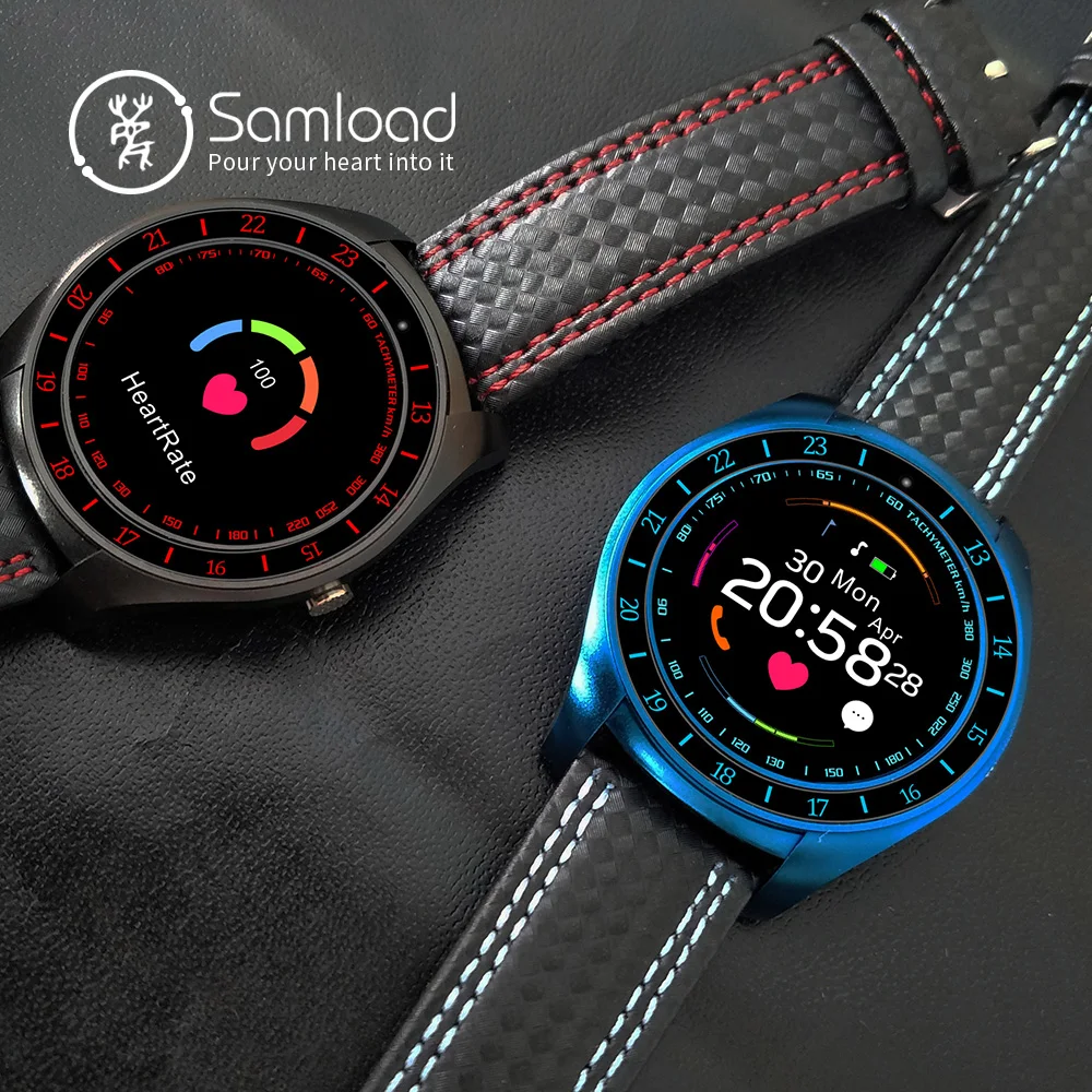 Samload V10 Fashion Bluetooth Smart Watch Real-time heart rate Fitness Wirstband Clock Camera for Apple iPhone 8 Samsung Android
