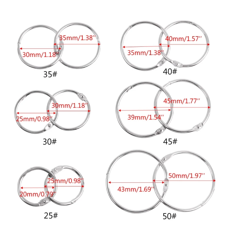 1 компл.. Металл для книги с отрывными листами Binder обруч кольцо Универсальный брелок круг DIY альбом лидер продаж Новый