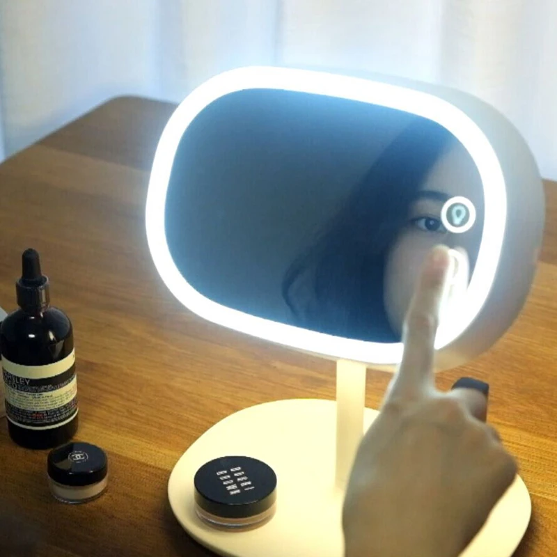 Портативная Косметическая зеркальная лампа, регулируемая USB лампа, светодиодный прикроватный светильник, зарядка, теплые подарки для девочек