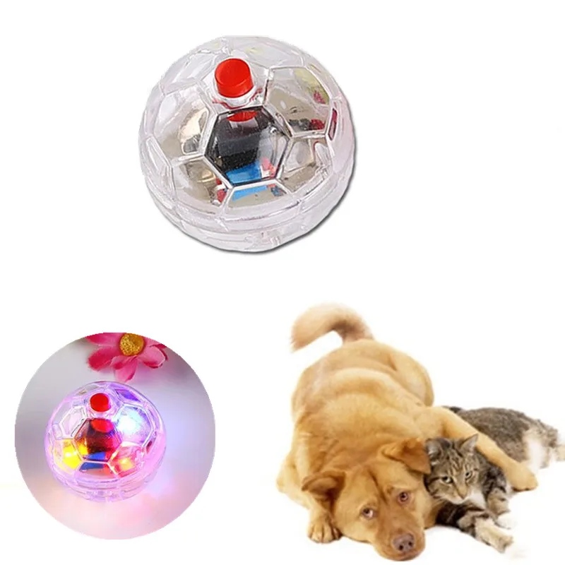 

Plastic Clear Pet Cat Kitten Light Up Ball Activity Creative Interactive Toy Training Play Moving High Quality Gatos Jouet Chat