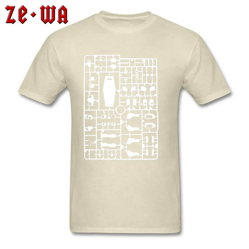 Casual T Shirts Prevalent Round Collar Gundam Runner Transparent 833 100% Cotton Man Tops & Tees Casual Short Sleeve Tee Shirts Gundam Runner Transparent 833 beige