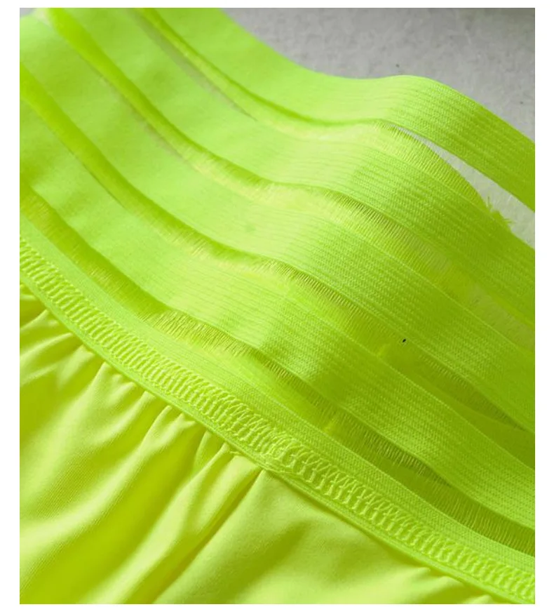 Summer Neon Green Pockets Shorts For Women Workout Mesh High Waist Push Up Shorts Fashion Lady Fitness Casual Stretch Shorts