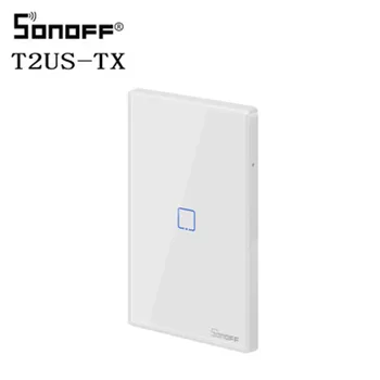 

SONOFF T2US TX Smart Wifi Touch Wall Light Switch With Border Smart Home 1/2/3 Gang 433 RF/Voice/APP Control Works With Alexa