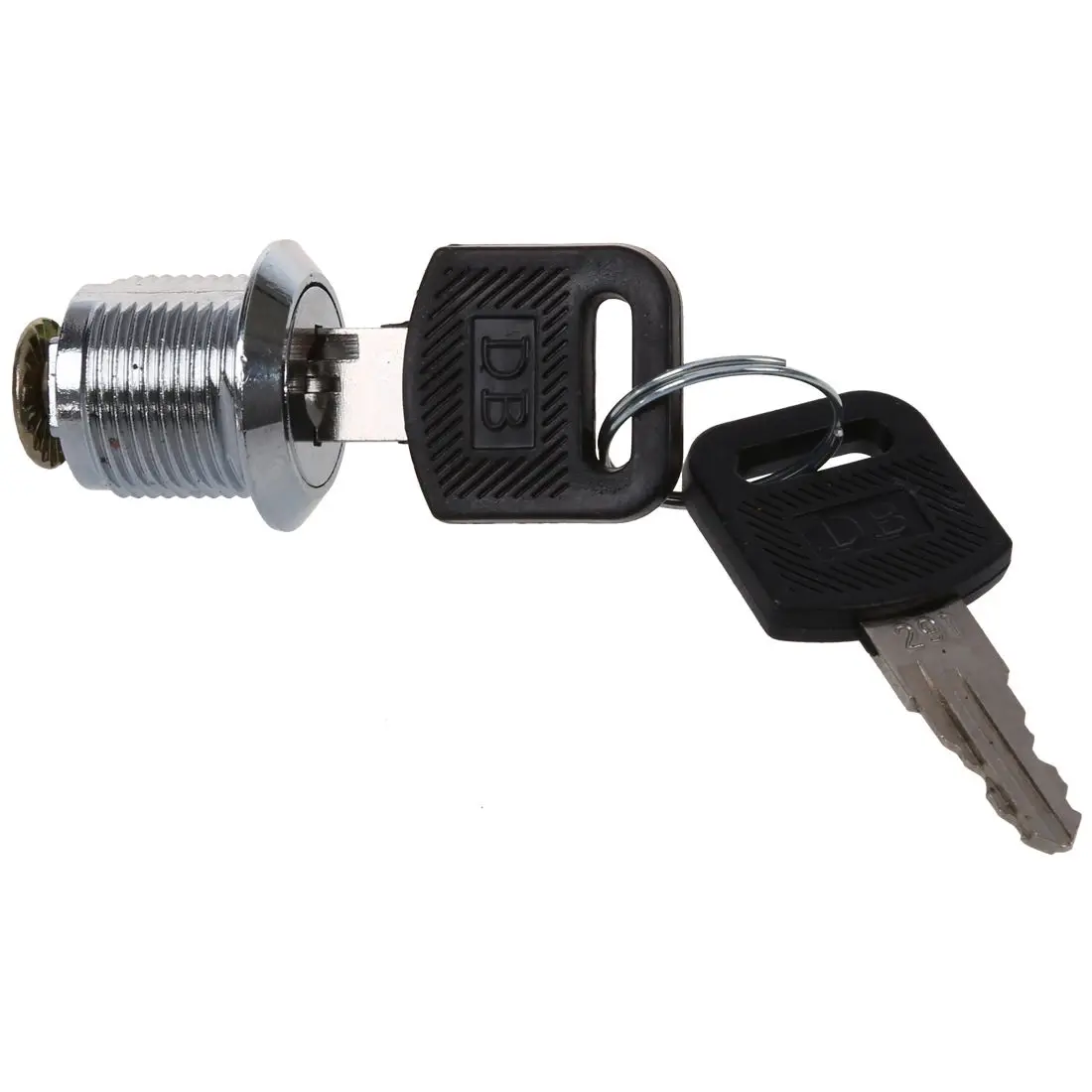 Tool Box Locking 19mm Dia Thread Cylinder Cam Lock with Keyin