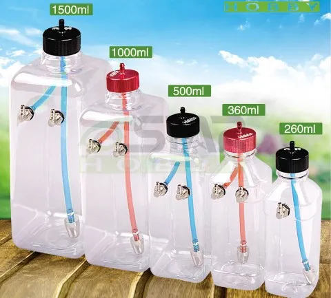 

260ml 360ml 500ml 1000 750ML 1500ml fuel tank cnc cap rc aircraft gasoline methanol glow tank smoking tank