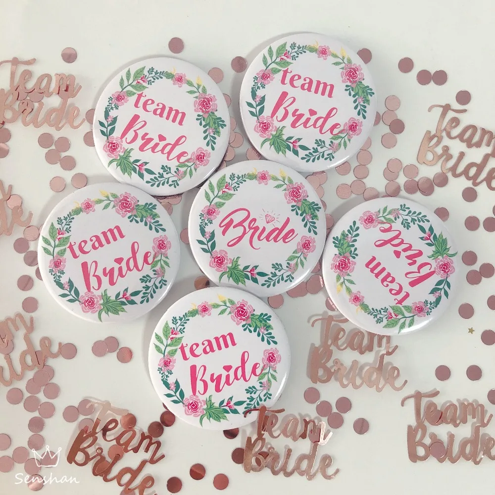 Wedding Supplies Wedding Party Hen Wreath Team Bride To Be Badge Bride Garland Badge Wedding Party Decoration Bride Badge qq079 (4)