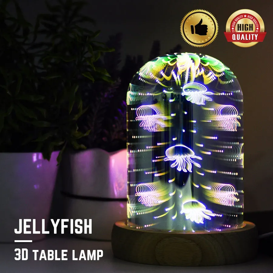 

3D LED Table Lamp DC 5V 5W USB Charging Magic Night Light Creative Design 3D Lighting Fairy LED Light Lamp Stylish Desk Lamp