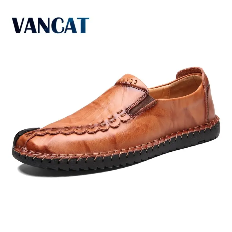 Prix 2019 nouveau confortable grande taille 38 48 chaussures décontractées mocassins hommes chaussures qualité à la main en cuir chaussures pour hommes appartements mocassins chaussures