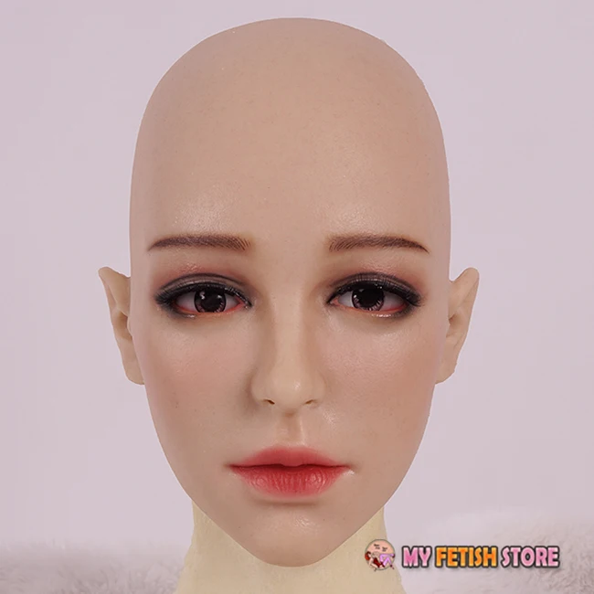 (M10)Fetish Silicone Soft Realistic Transgender Female Full Head ...