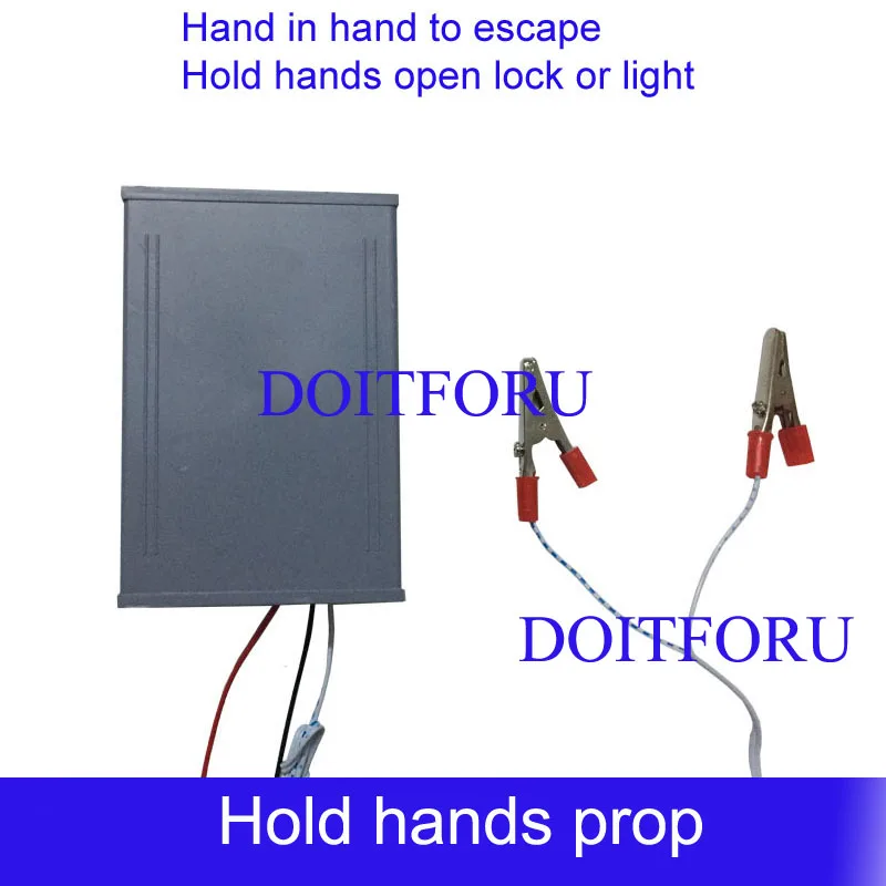 Us 24 25 10 Off Escape Room Game Human Circuit Prop Hold Hands To Open 12v Magnet Lock Chamber Prop For Room Escape Game Hand In Hand To Unlock In