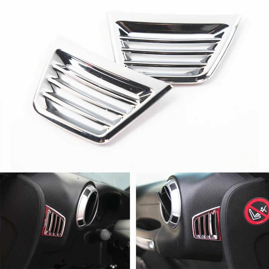 Car Parts Interior Dashboard AC Air Vent Chrome Cover Trim Kit for 2007