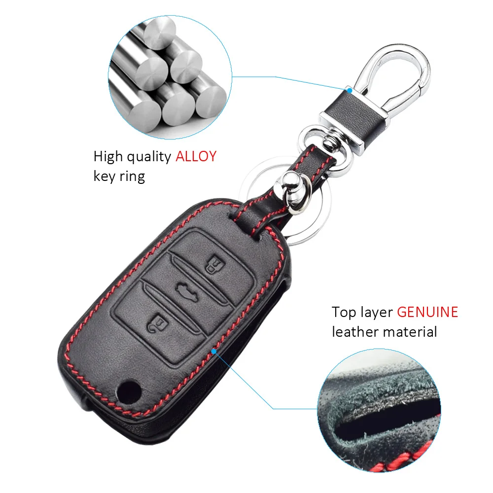 ATOBABI чехол для ключей автомобиля из натуральной кожи, флип-пульт дистанционного управления, брелок для ключей Changan CS75 EADO CS35 RAETON CS15 V3 V5 V7