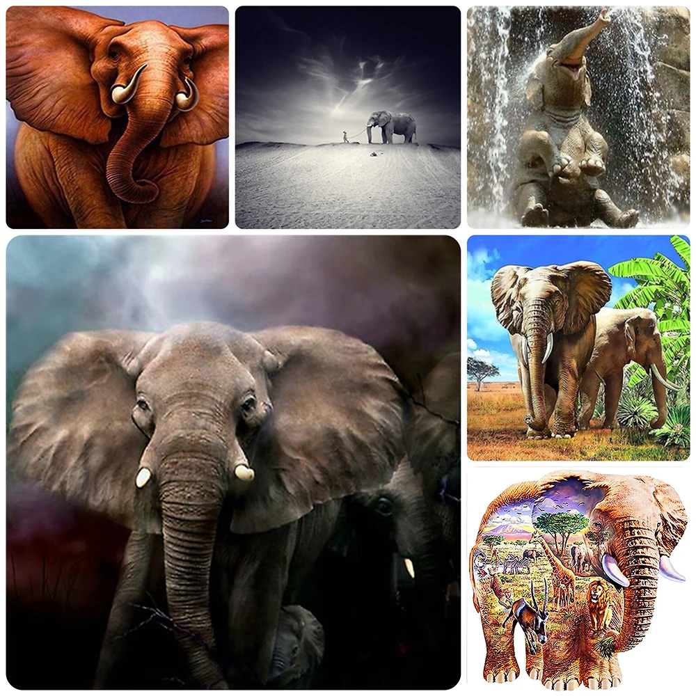 

Full Diamond Painting 5D DIY Embroidery Square Drill Elephant Home Decor Arts Crafts&Sewing Needlework Cross Stitch Crpsen