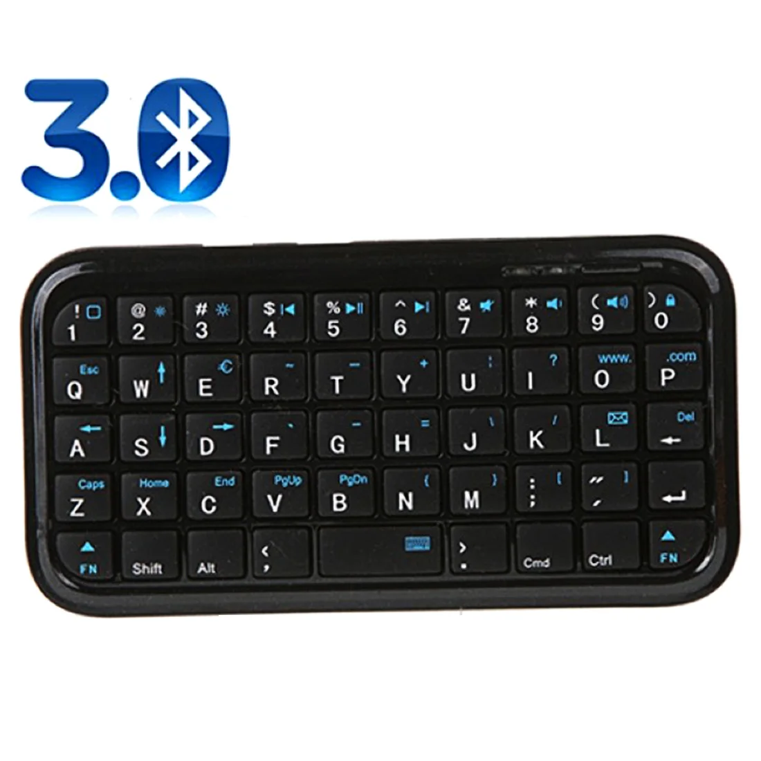 NOYOKERE Portable Black Slim Mini Bluetooth Wireless Keyboard For