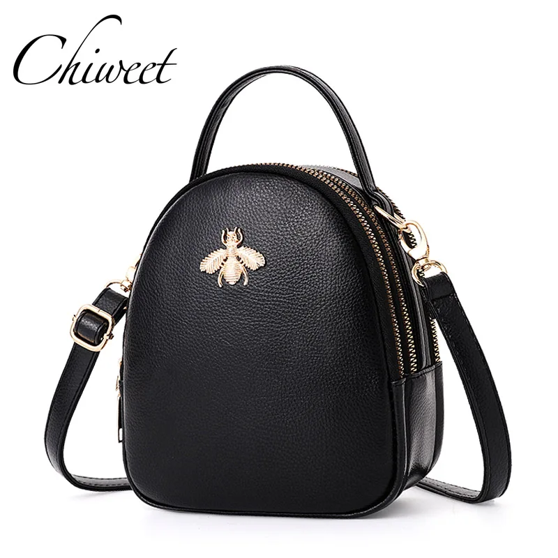 

Designer 2019 Trendy Little Bees Tote Bag Famous Brand Small Women Leather Handbag Ladies Female Luxury Messenger Shoulder Bags