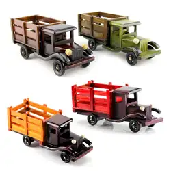 10 ''деревянный Игрушечная машина грузовик Модель литья под давлением игрушка домашние рукодельные украшения