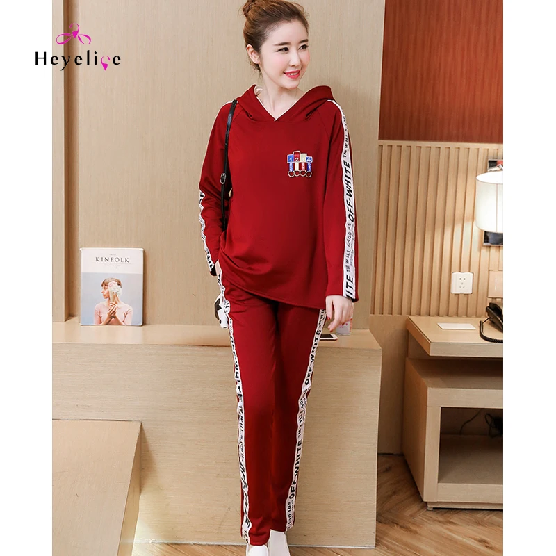 

New Maternity Hoodies Set Loose Style Of Top + Elastic Pants High Quality Pregnant Clothings Autumn New Maternity Clothings Set