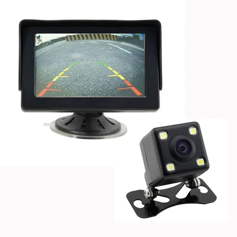 

4.3 inch Screen Visual reversing radar with Night Vision Camera Car Rearview Reversing Camera Parking Backup Monitor System