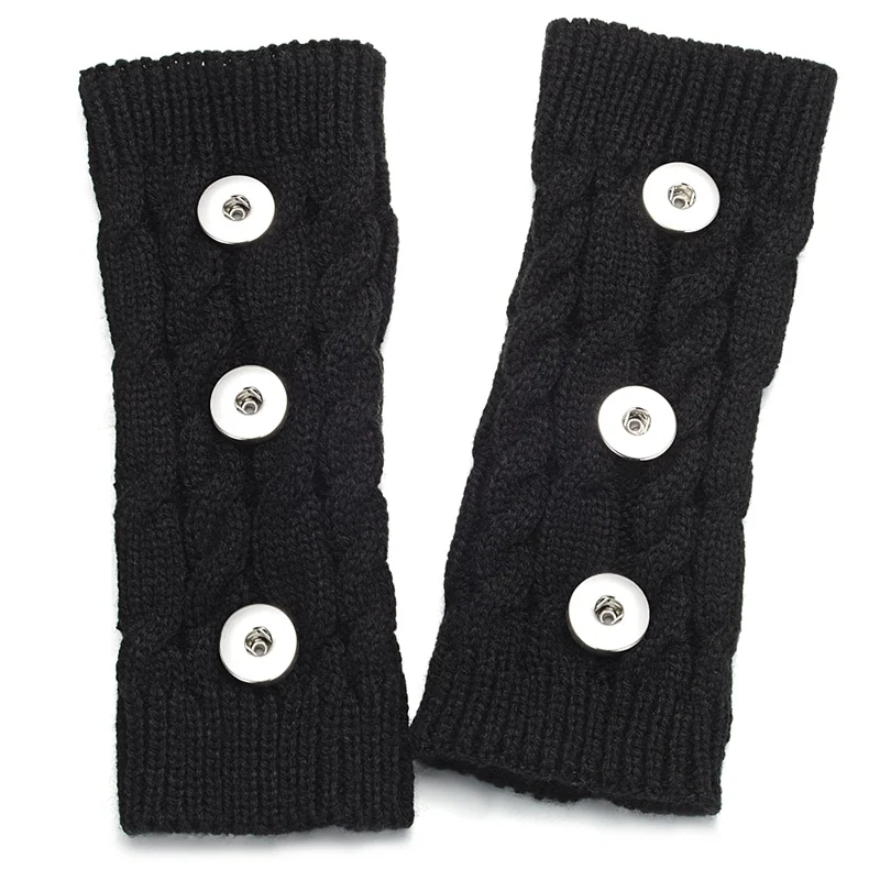 7 цветов зимние перчатки с защелкой грелка для рук подходит для 18 мм GingerSnaps ювелирные изделия NN-696 - Цвет: E