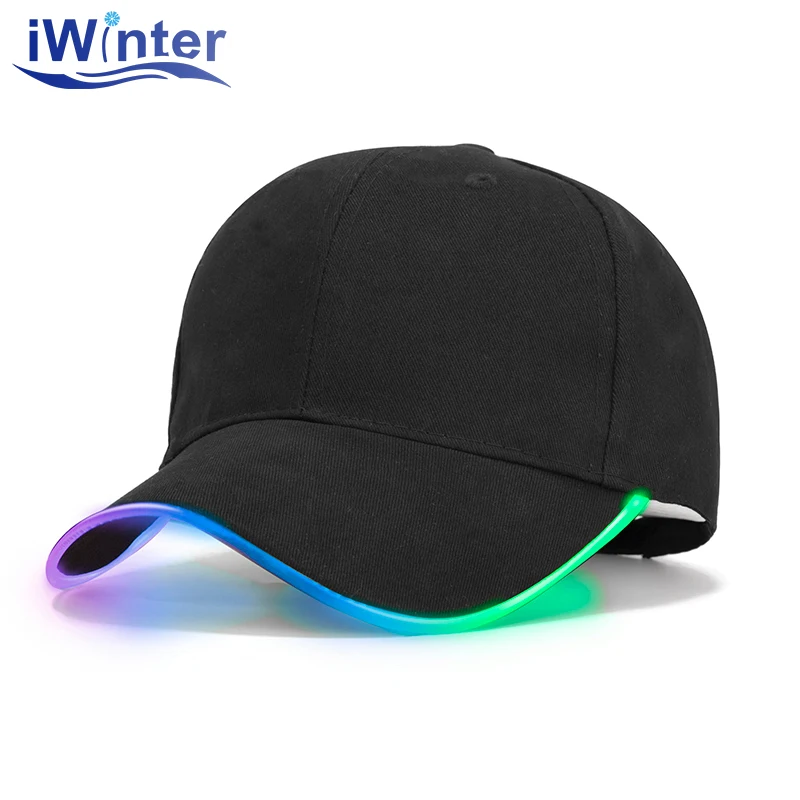 

IWINTER 2018 New Bright LED Baseball Caps For Woman Man Dark Reading Fishing Luminous Caps Fashion Cool Baseball Cap