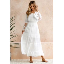 long white beachy dress