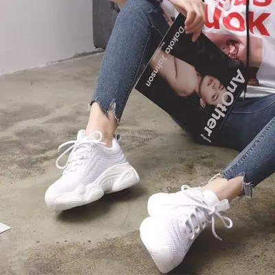 

Mhysa 2019 Spring Fashion Women Casual Shoes Mesh Platform Breathable Women Sneakers Ladies White Trainers Chaussure Femme