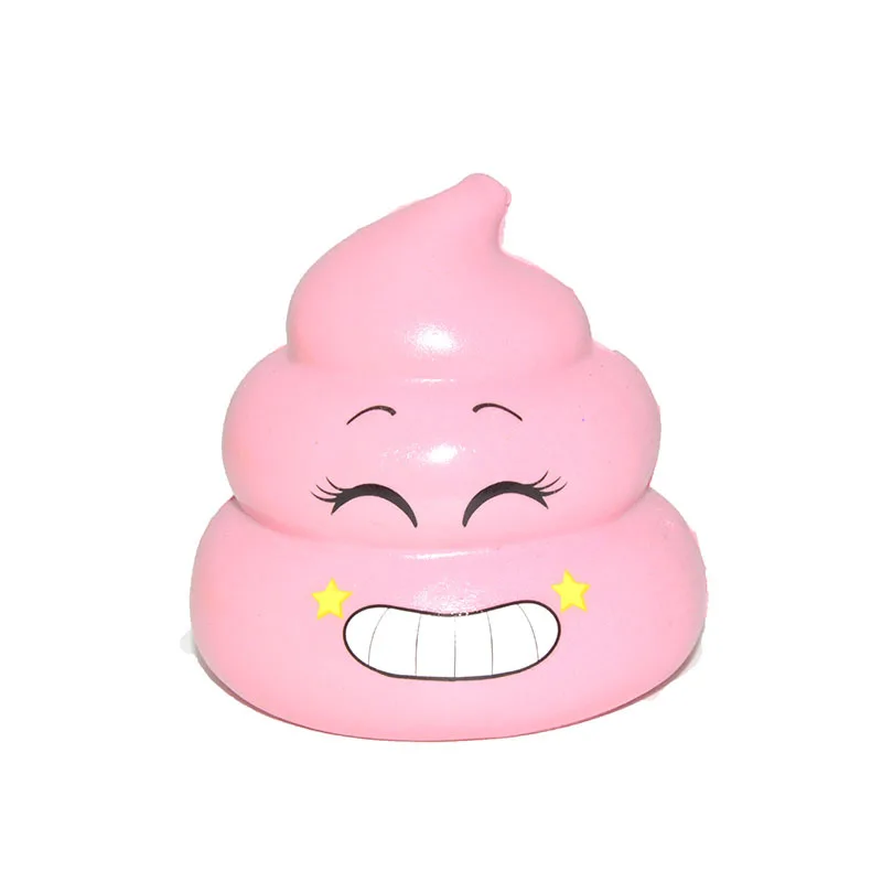 7 см PU анти-стресс Симпатичные мягкими замедлить рост розовый улыбка poo хлюпает болотистый Kawaii Squishy дети весело squeeze игрушки подарки