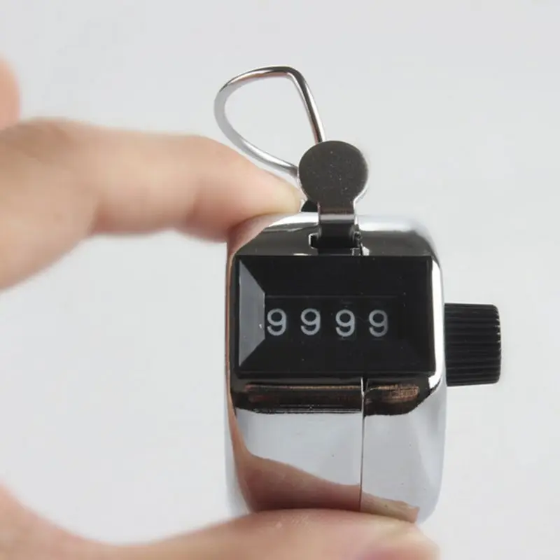 

Hand Held Metal 4 Digits NumberGolf Hand Tally Sports Single-funcyion Pedometer Simple And Precise