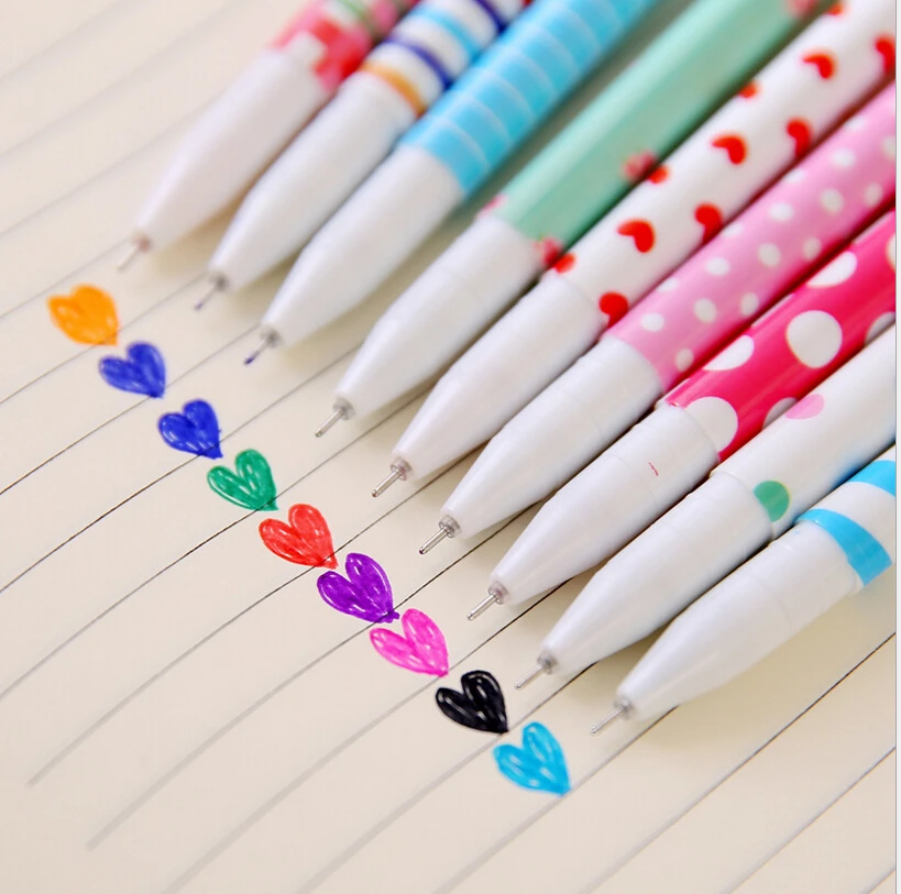 10 PCS/pack High Quality 0.38mm Colorful lGel Pens Cute Korean School